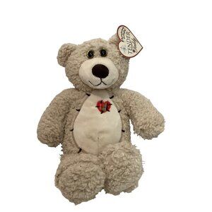 First & Main Tender Teddy Plush Bear Cream 1815  Stuffed Animal Toy 12" NEW
